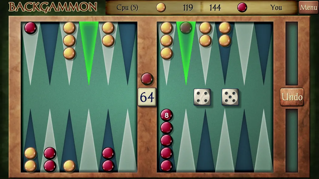 Взломанная Backgammon (Бэкгаммон)  [МОД Unlocked] — последняя версия apk на Андроид screen 1