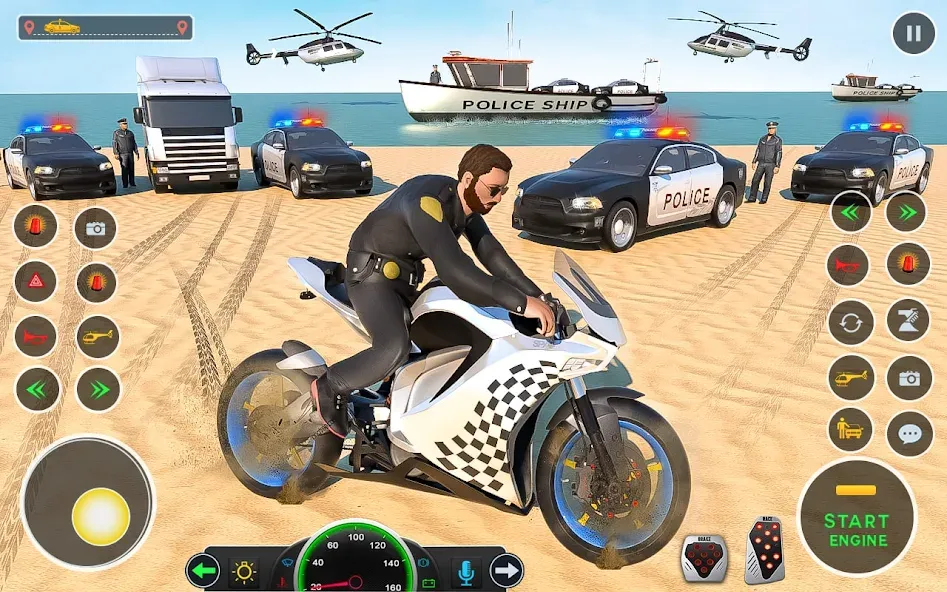 Взломанная Police Car Driving: Car Games (ЮС Полис Кар Транспорт Трак)  [МОД Mega Pack] — стабильная версия apk на Андроид screen 2