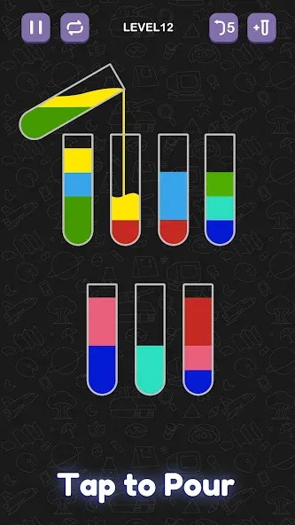 Взломанная Water Sort Puzzle — Sort Color  [МОД Много денег] — последняя версия apk на Андроид screen 1