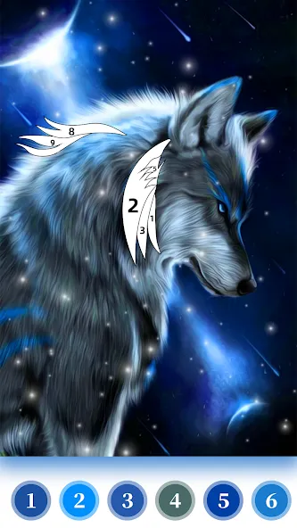 Взлом Wolf Coloring Book Color Game (Вульф Колоринг Бук Колор Гейм)  [МОД Mega Pack] — стабильная версия apk на Андроид screen 2