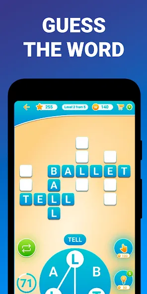Скачать взломанную Words from word: Crosswords  [МОД Mega Pack] — последняя версия apk на Андроид screen 3